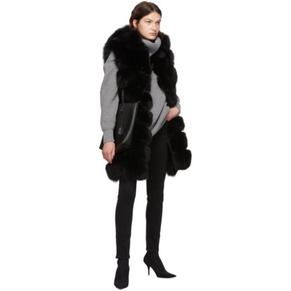 YVES Solomon Black fur vest new - Picture 4 of 11